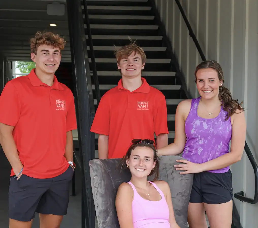 Reddy Van college student movers helping clients during a dorm or apartment relocation.