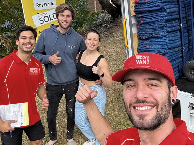 Reddy Van movers in Tampa helping clients with moving boxes Tampa and furniture during a local move.