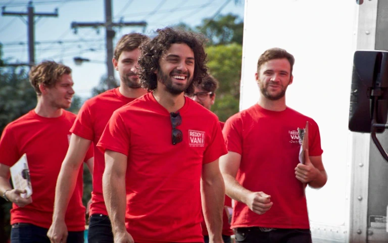 Friendly Reddy Van office movers Tampa team ready for commercial and small business moves.